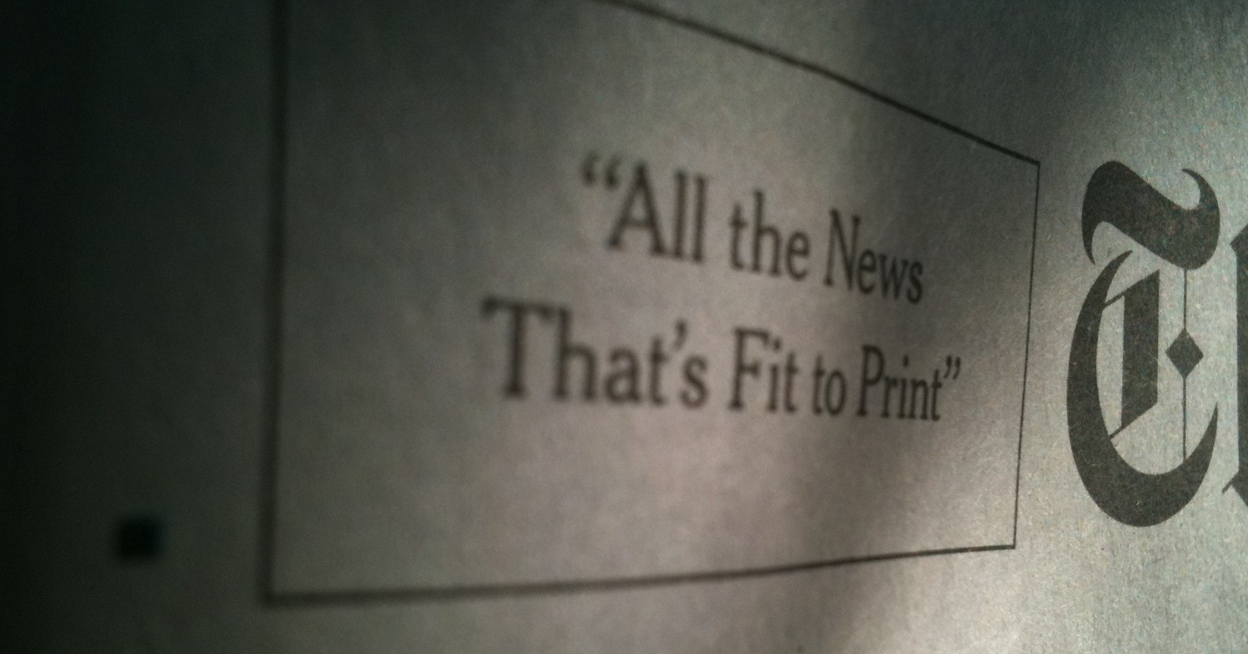 New York public Enough of 'all the Time for what's fit to print. - Columbia Review
