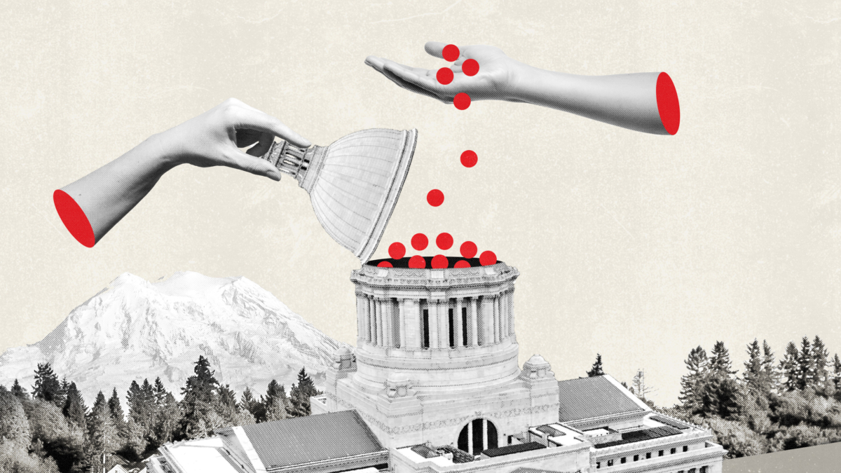 Right-wing media figures file suit for press credentials at the statehouse in Olympia, Washington.